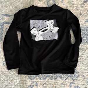 Under Armour Kids Black and White Long Sleeve Tee DRI FIT
